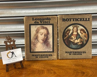 2 x Antique Masterpieces in Colour Books – Leonardo da Vinci & Botticelli – T.C. And E.C. Jack