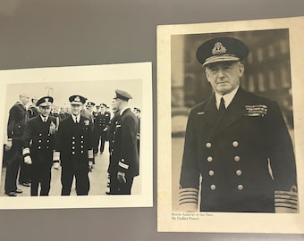Two Sir Dudley Pound British Admiral Of The Fleet Photographs - Naval Interest