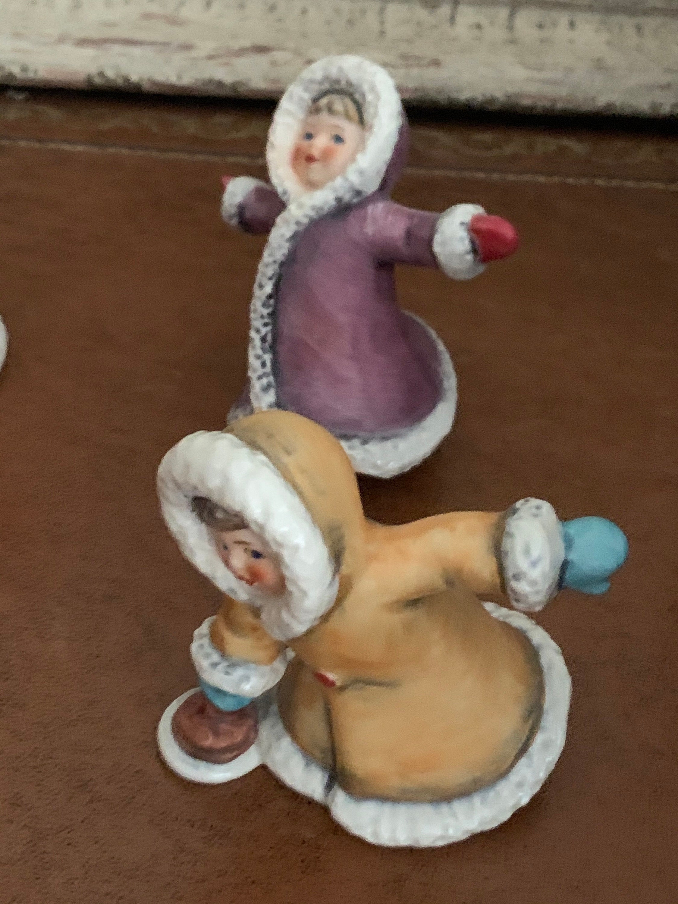 Four German Goebel Hummel Children Winter Figurines 11701, 11702, 11703