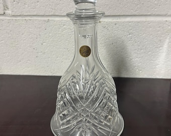 Beautiful French Vintage Cristal d'Arques Glass Decanter - Unused