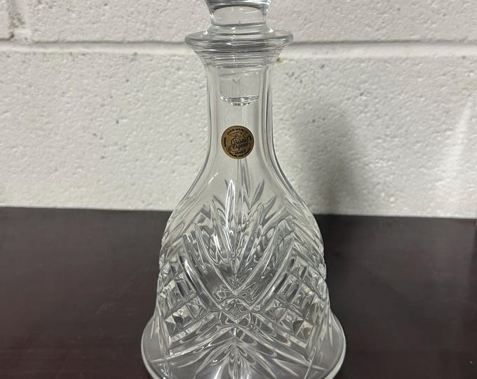 Beautiful French Vintage Cristal d'Arques Glass Decanter - Unused
