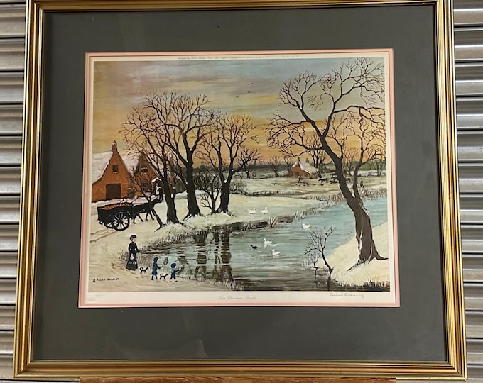 Limited Edition of 850 Framed And Signed Print Titled Our Christmas Ducks’ By Helen Bradley (1909-1979)