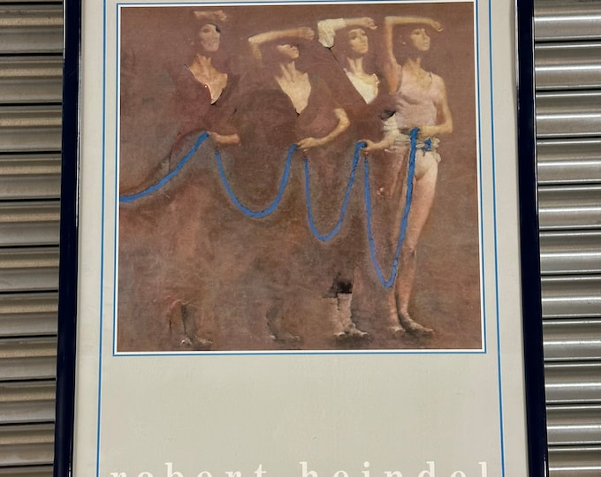 Large Vintage Robert Heindel Stable Gallery Ballet Exhibition Poster.