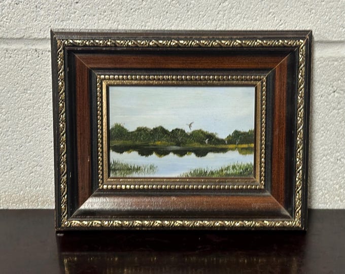 Beautiful Acrylic Painting On Panel Of Lough Sheelin Ireland By Patrick Walsh -  Dated 1990