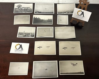 Selection Of 12 Black And White Photos Of Planes Circa 1920’s Including G-EAUM Etc