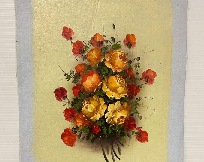 Stunning Vintage Still Life Of Flowers Oil Painting On Linen Signed ‘Wittan’