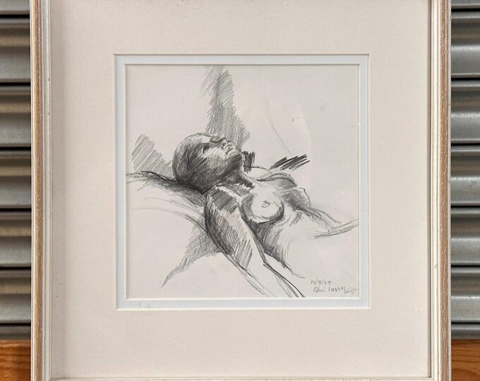 Original Nude Study By The Cornish Artist Christopher Insoll Dated 2004