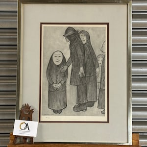 L S Lowry Limited Edition Of 850 Print Titled ‘Family Discussion’