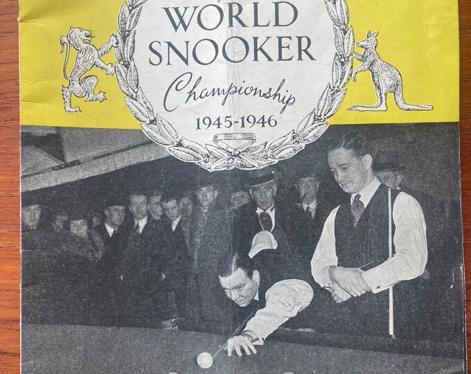 Rare 1946 World Snooker Souvenir Brochure Joe Davis, Horace Lindrum, Joyce Gardner Autographs on the back