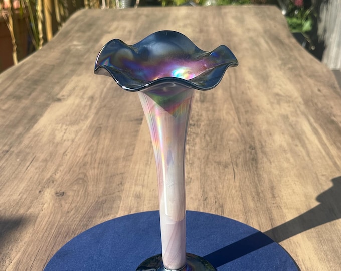 Beautiful Vintage Opalescent Iridescent Glass Vase