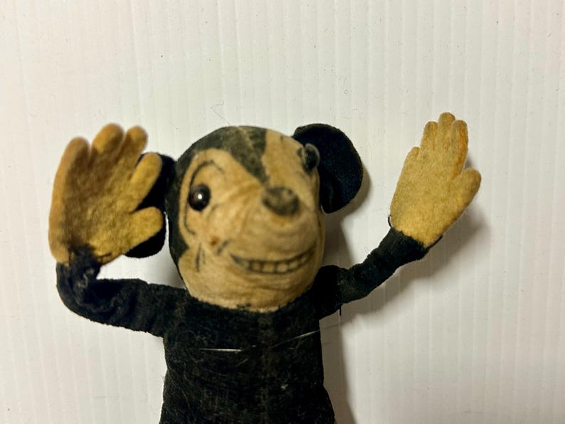 Rare Original Deans Rag Book Co Soft Toy Mickey Mouse c1930. image 4