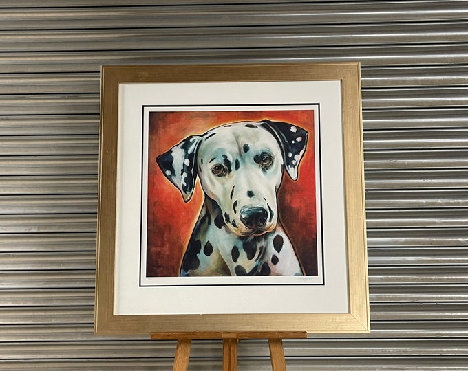 Limited Edition Signed Giclee of A Dalmatian, Titled ‘Miss Scarlet’ by Mandie Haywood