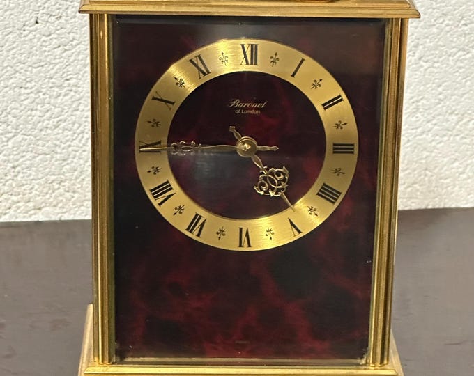 c1970'S Baronet Of London Brass Cased Clock With a Swiss Movement