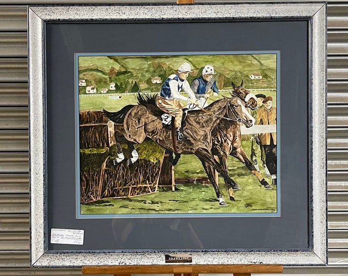 Original Watercolour Of Racehorses ‘Bandalore’ By Stephen Neighbour.