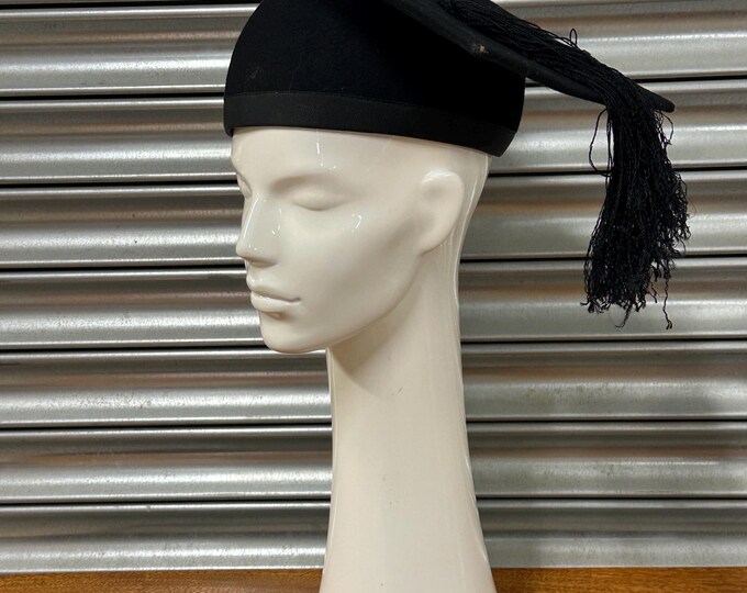 Vintage Graduation Student Mortarboard Hat, Tassels, Christys Shepherd & Woodward of Oxford