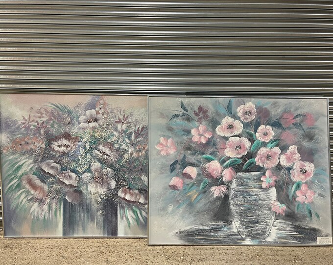 Stunning Pair of Very Large Vanguard Studios Lee Reynolds Oil Paintings