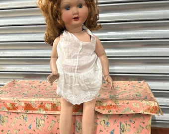 Vintage Mabel Lucie Attwell Designed Bisque & Composition Doll With Original Box
