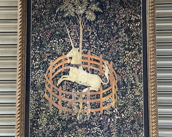 The Unicorn Rests in a Garden Large Framed Print By Metropolitan Museum Of Art