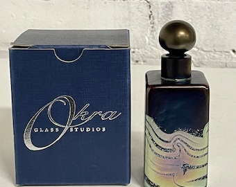 Vintage Okra ‘Merlin’s Web’ Design Perfume Bottle with Original Box