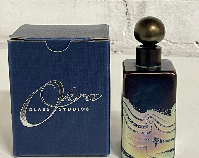 Vintage Okra ‘Merlin’s Web’ Design Perfume Bottle with Original Box