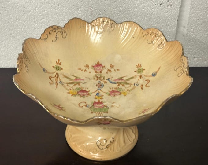 Antique Crown Devon Blush Pedestal Fruit Bowl