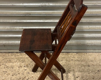 Gorgeous 19th Century Victorian Oak Child's Folding Chair