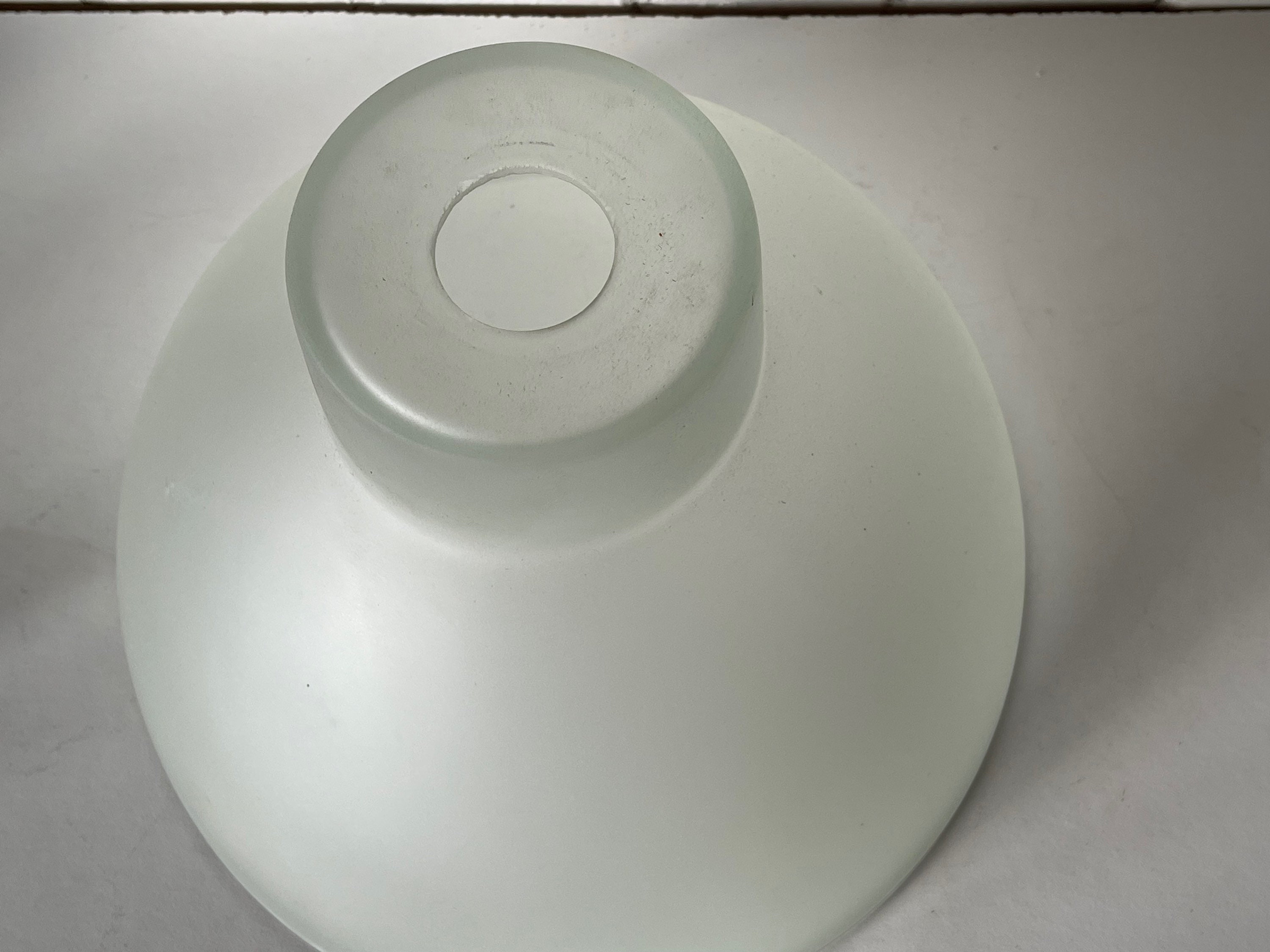 Large Vintage Mid Century Frost Glass Light Shade