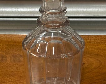 Antique Georgian Three-Ringed Glass Spirit Decanter with Original Stopper