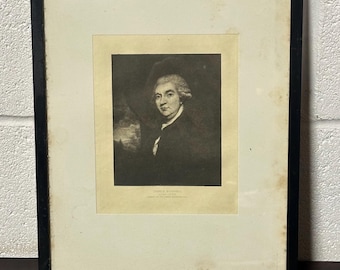 Antique James Boswell Portrait Engraving After Sir Joshua Reynolds c.19th Century
