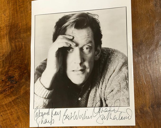 Black & White Signed Photograph of Acclaimed Actor Donald Sutherland, Autograph