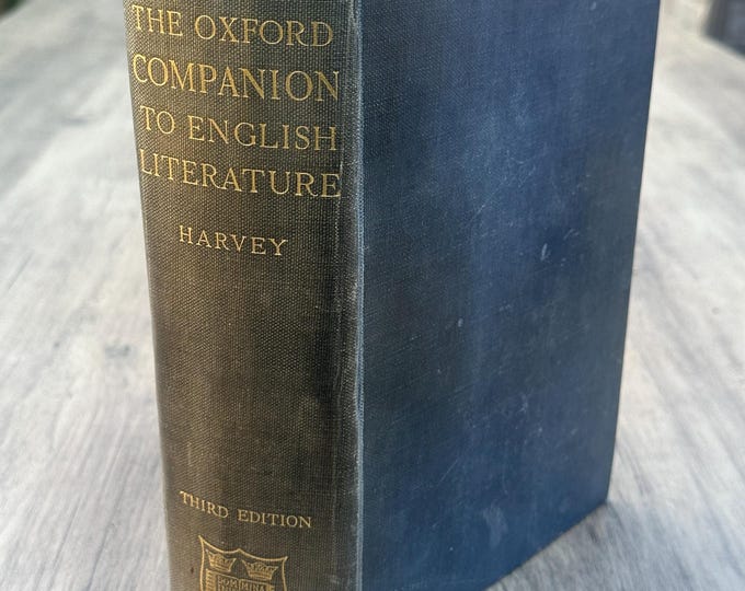 The Oxford Companion To English Literature By Sir Paul Harvey 3rd Edition 1950