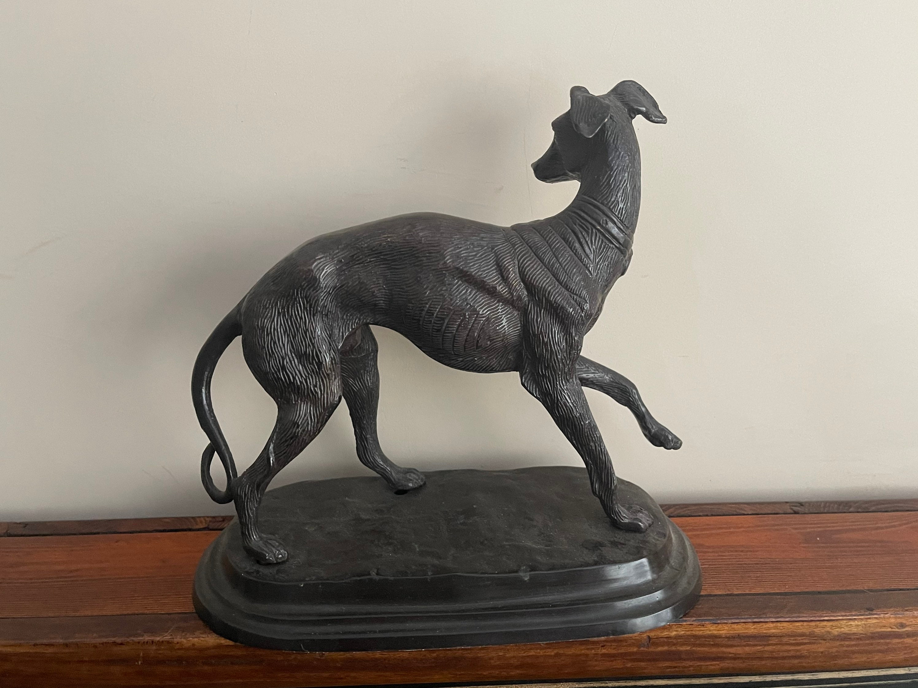 bronze greyhound figurines