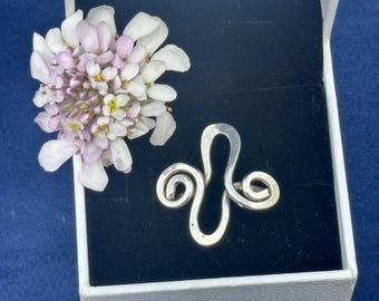 Vintage Silver Ring - Unusual Snake Shape Designed - Hallmarked Silver 3.03g