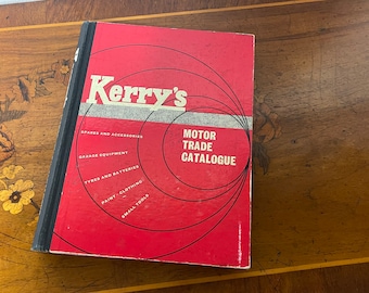 Rare Kerry’s Motor Trade Catalogue Book Dated 1962 in Very Good Condition