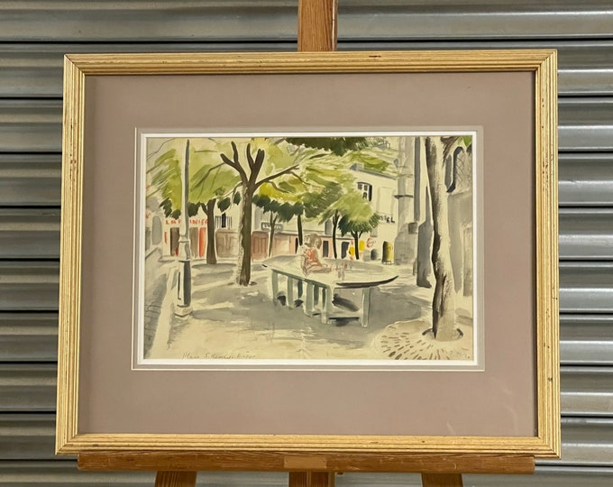 Watercolour Of Place Saint Remy, Dieppe By Guy Seymour Warre Malet (1900-1973)