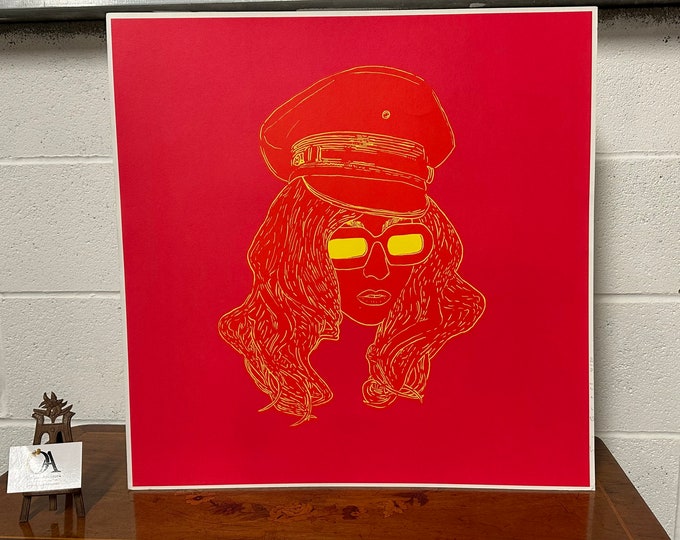 Superb Limited Edition Of 20 Silkscreen Print Of Lady Gaga By Si Gross 2011