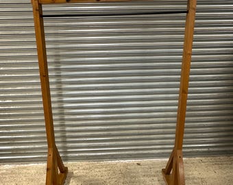 Vintage Handmade Arts & Craft Pine Hall / Coat Stand Rack -Rustic Country Style