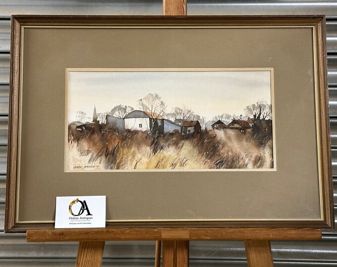 Lovely Original Landscape Watercolour By Hampshire Artist Geoff Bartlett