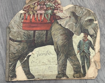 Very Rare Antique Ernest Nister “Jumbo” Children’s Book Circ 1890