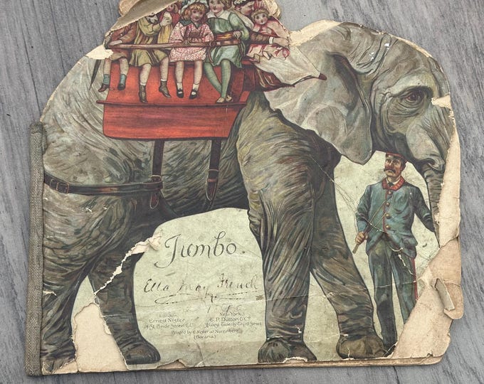 Very Rare Antique Ernest Nister “Jumbo” Children’s Book Circ 1890