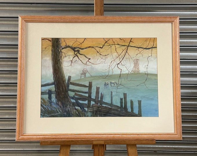 Original Watercolour By The Artist Dennis Lascelles Of A Welsh Landscape Scene