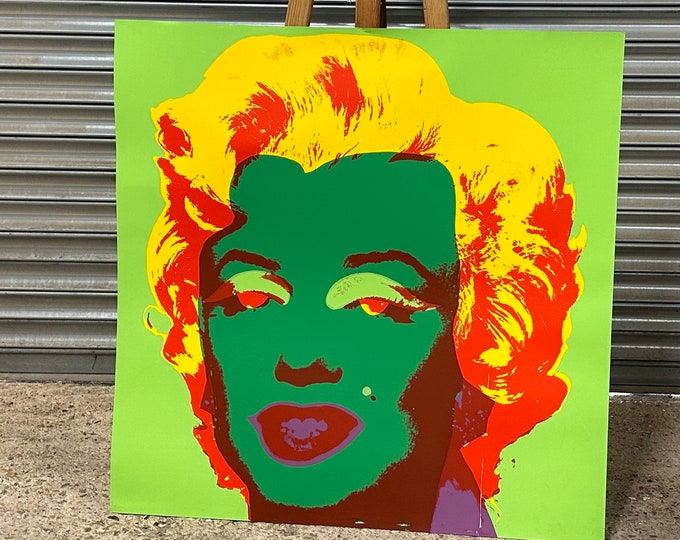 Large Marilyn Monroe 11:25 Silkscreen Print, After Andy Warhol, published by Sunday Morning B - This is the ‘Green’ one