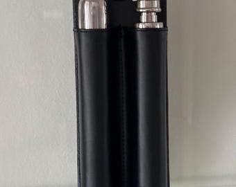 Chivas Regal Branded Hip Flask & Cigar Holder Set – Leather Case. This  is an unused item so would make the Perfect Gift