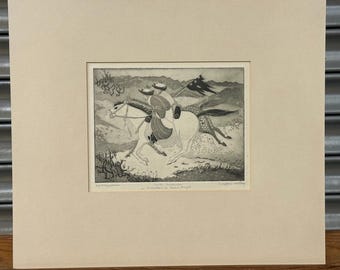 Rare Illustration ‘Tartar Horsemen’ By Cecil Leslie 2 Of 30 Impressions