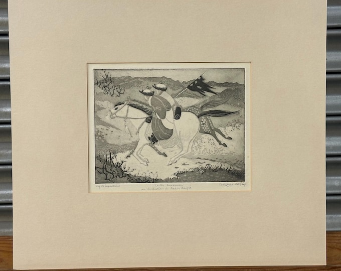 Rare Illustration ‘Tartar Horsemen’ By Cecil Leslie 2 Of 30 Impressions