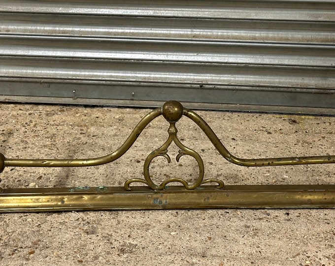 Antique 19th Century Brass art Nouveau Design Fire Kerb / Fender