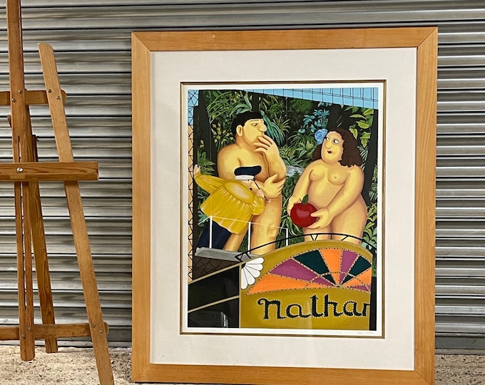 An Amazing Very Large Limited Edition Silkscreen Print 53/300 Titled ‘Nathan’ by Beryl Cook