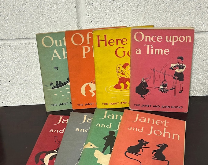 Vintage Janet And John Books - Various Titles X 8