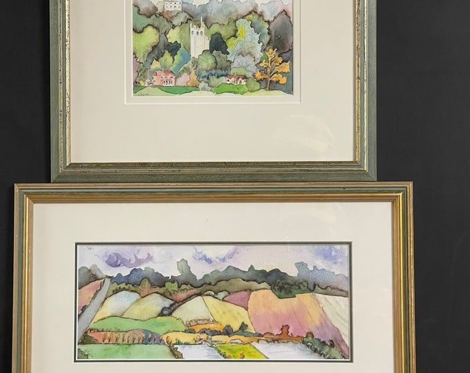 Pair Of Fabulous Landscape Watercolours By The Artist G Francis