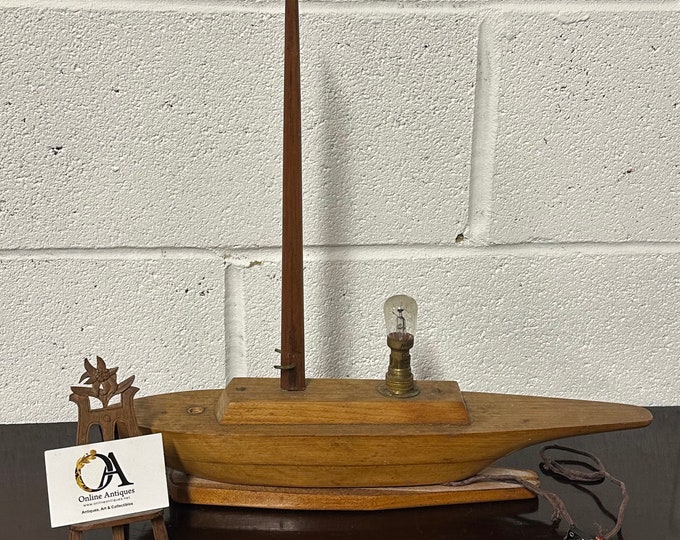 Scratchbuilt Vintage Circa 1940’s/50’s Wooden Boat Light A/F.